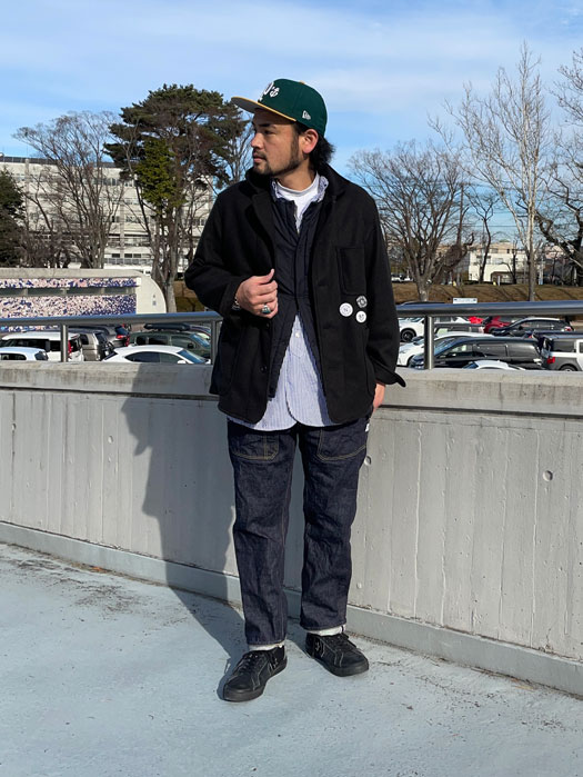 Fall Leaf R Sprayer Pants　(14oz Denim)